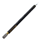 MICS Cataract 1.6mm 3D Diamond Knife Angled DOP Black Gold Titanium J-Slot Bayonet Handle Design Asymmetrical Bevels, Blade Dimensions 1.6mm Wide x 0.17mm Thick x 6mm Long 